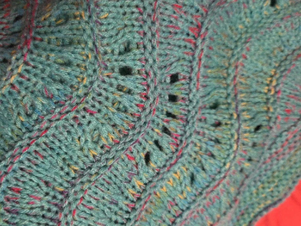 Crocheted Mermaid Tail Blanket - Teal with Multicolor Flecks